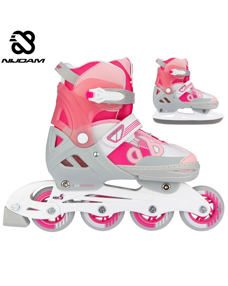 Παγοπέδιλα Nijdam Inline Skates - Combo "Bold Berry" N14AC02 (Size 37-40)