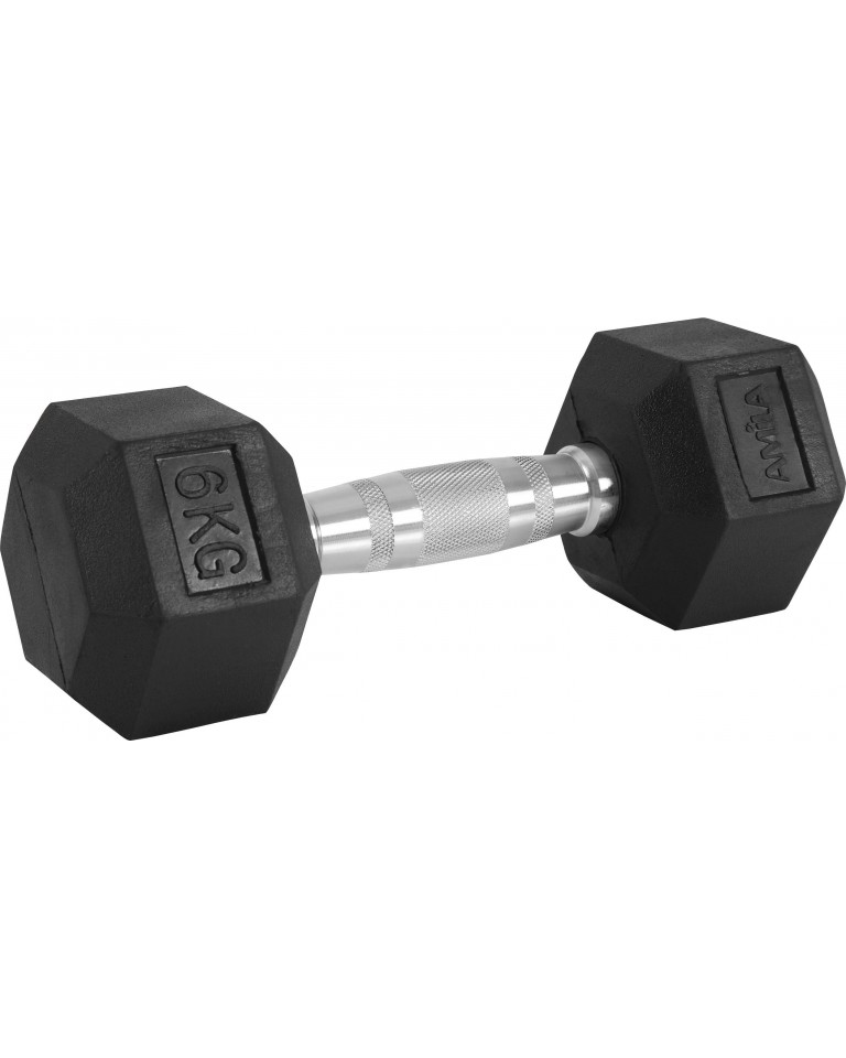 Αλτήρας Εξάγωνος Rubber Cover Class A - 6,0Kg Amila 84537
