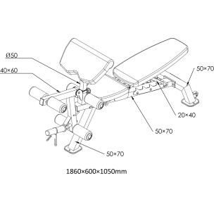 Πάγκος Γυμναστικής Amila WB510 91402