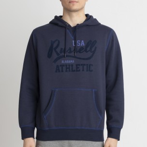 Russell Athletic Ανδρικό Φούτερ με Κουκούλα και Τσέπες Navy Μπλε (A1 035 2)