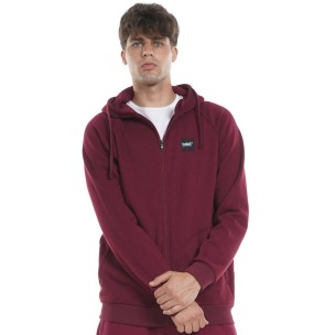 Body Action 073127 Ανδρική Φούτερ Ζακέτα με Κουκούλα και Τσέπες Maroon