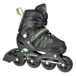 Αυξομειούμενα Πατίνια Rollers Nils Extreme In-Line Skates/Hockey Ice Skates 2 σε1 Μαύρο/Πράσινο NH11912 A  (Size 31-34)
