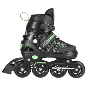 Αυξομειούμενα Πατίνια Rollers Nils Extreme In-Line Skates/Hockey Ice Skates 2 σε1 Μαύρο/Πράσινο NH11912 A  (Size 31-34)