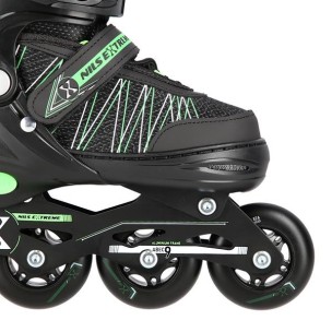 Αυξομειούμενα Πατίνια Rollers Nils Extreme In-Line Skates/Hockey Ice Skates 2 σε1 Μαύρο/Πράσινο NH11912 A  (Size 31-34)