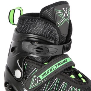 Αυξομειούμενα Πατίνια Rollers Nils Extreme In-Line Skates/Hockey Ice Skates 2 σε1 Μαύρο/Πράσινο NH11912 A  (Size 31-34)