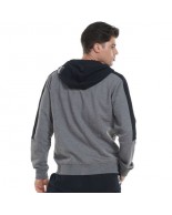 Body Action 073125 Ανδρική Φούτερ Ζακέτα με Κουκούλα και Τσέπες Dark Grey Melange