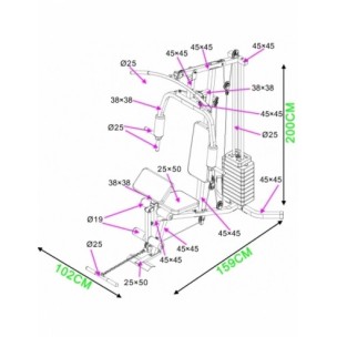 Πολυόργανο Γυμναστικής Amila HG250 91210