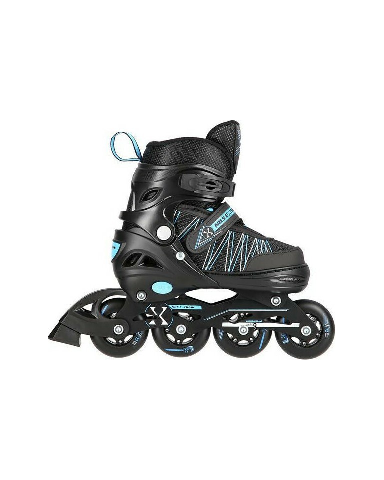 Αυξομειούμενα Πατίνια Rollers NH11912 A Nils Extreme 2σε1 Μαύρο/Μπλε In-Line Skates/Hockey Ice Skates (Size 31-34)