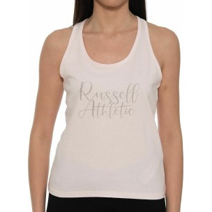 Γυναικεία αμάνικη μπλούζα  Russell Athletic Scripted  A2-111-1 619-PN ροζ
