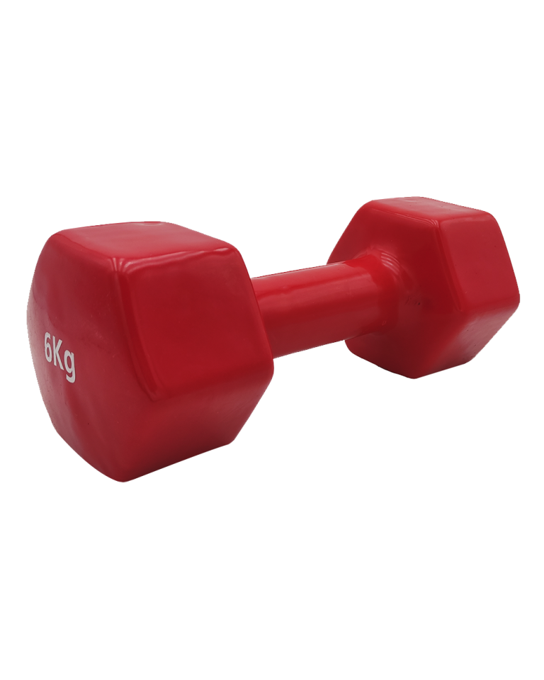 Αλτήρας Βινυλίου Vinyl Dumbbell 6kg (χρώμα κόκκινο) Ligasport