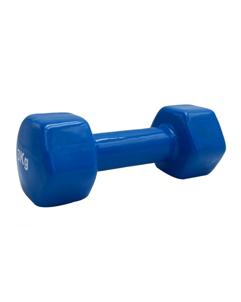 Αλτήρας Βινυλίου Vinyl Dumbbell 3kg (Μπλέ) Ligasport