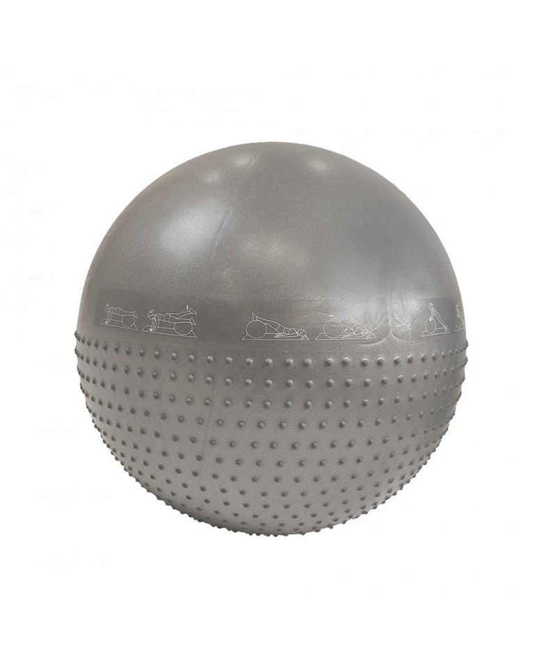 Μπάλα γυμναστικής 65cm Gym Ball Liga Life (γκρί) Ligasport