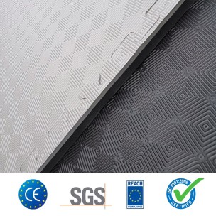 Επαγγελματικό Δάπεδο Ασφαλείας EVA πάχους 2.0 εκ. Puzzle Viking (Μαύρο/Γκρι)