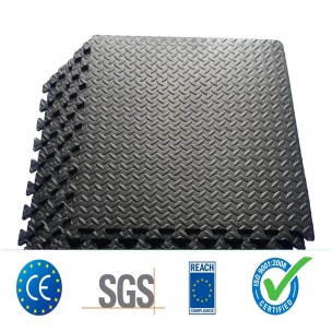 Δάπεδο προστασίας Eva Mat (σετ 4 τμχ) 60x60x1.2cm Black