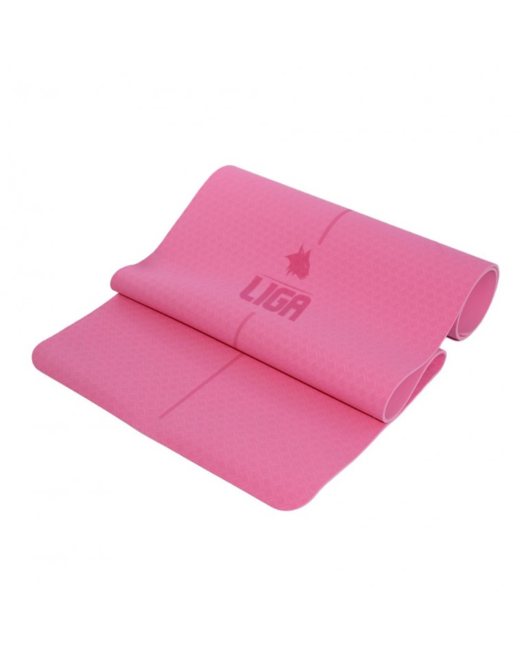 Στρώμα yoga TPE yoga mat (original) 183εκ.*61εκ.*0,6εκ (Ρόζ) LIGASPORT*