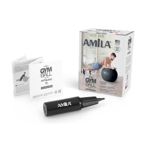 Μπάλα Γυμναστικής Amila Gymball 75cm Μαύρη 95865