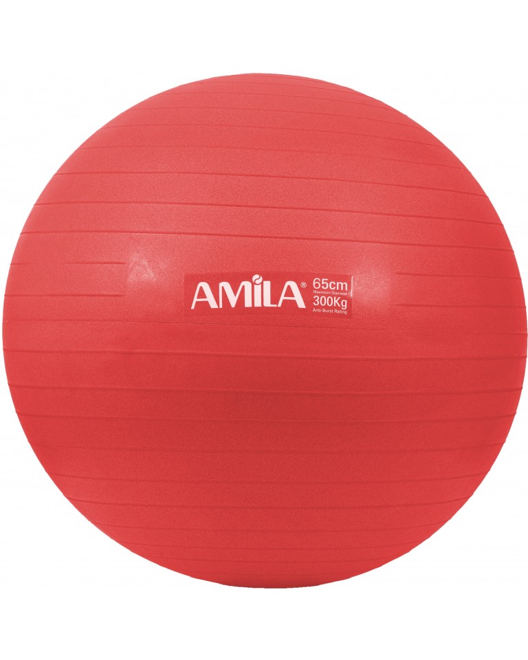 Μπάλα Γυμναστικής Amila Gymball 65cm Κόκκινη Bulk 48441