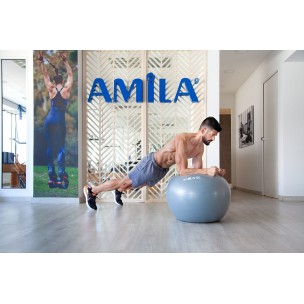 Μπάλα Γυμναστικής Amila Gymball 75cm Γκρί Bulk 48425