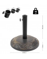 Βάση Ομπρέλας Στρογγυλή Τσιμεντένια 16Kg Escape 12076