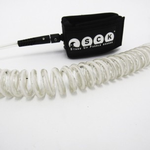 Sup leash σπιράλ 10ft Διάφανο Sck
