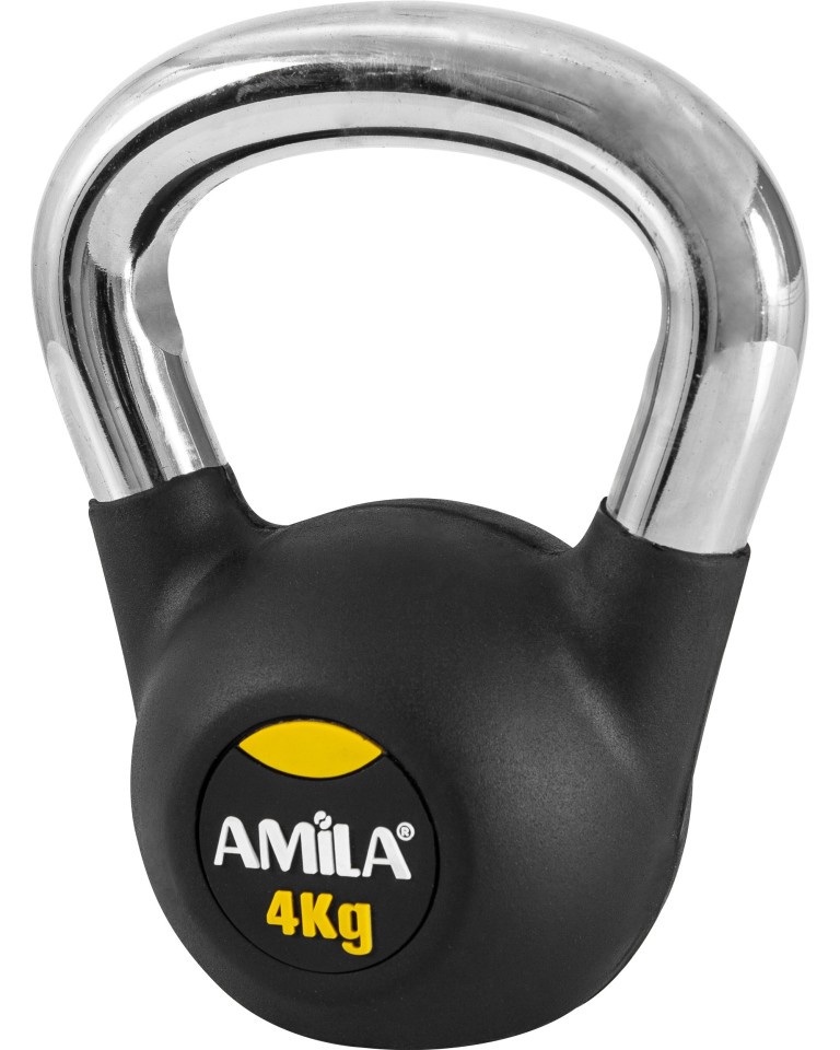 Amila Kettlebell Rubber Cover Cr Handle 4Kg 44495