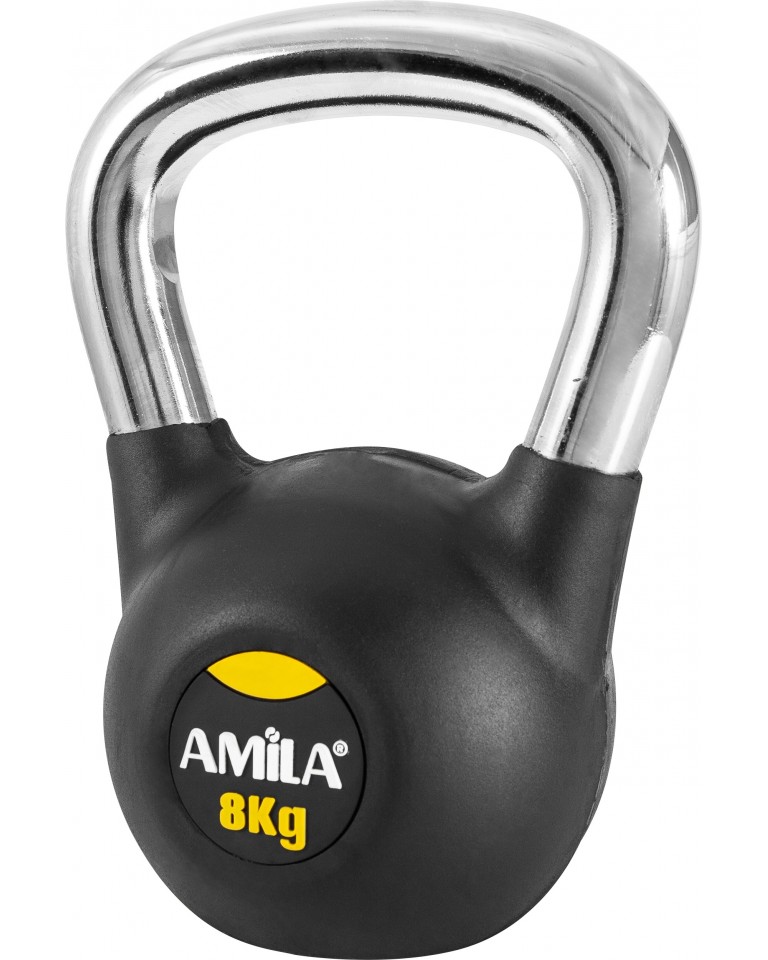 Amila Kettlebell Rubber Cover Cr Handle 8kg 44496