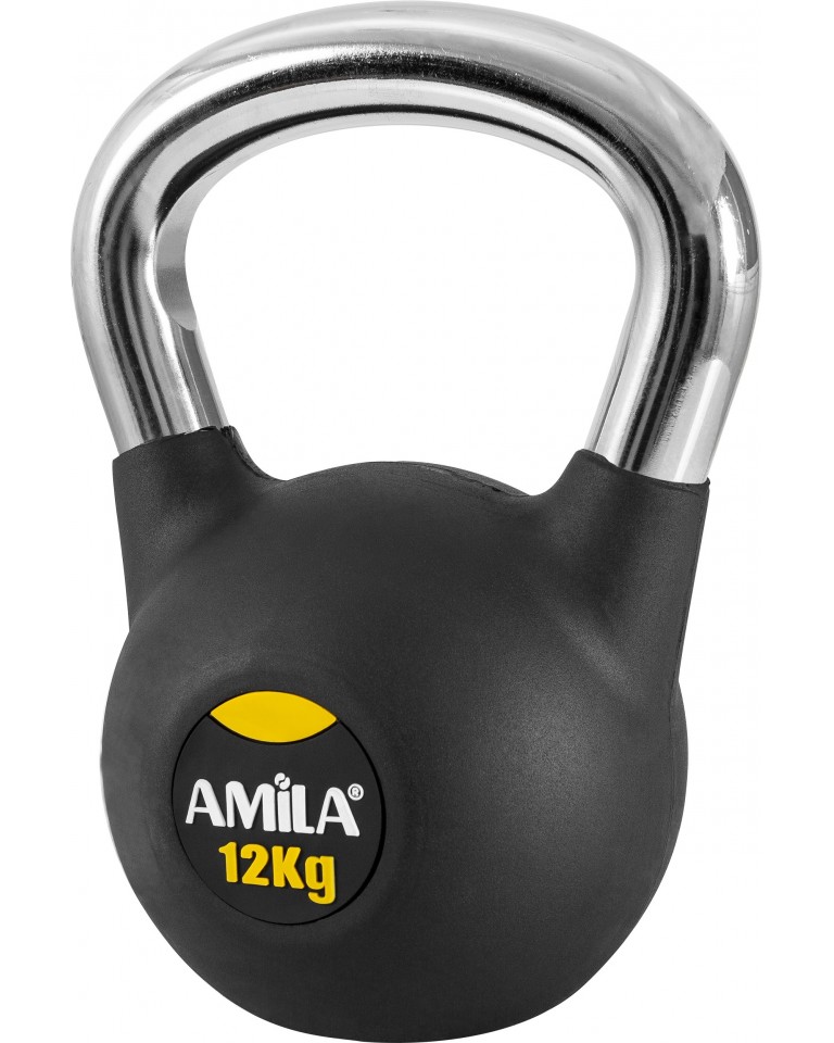 Amila Kettlebell Rubber Cover Cr Handle 12Kg 44497