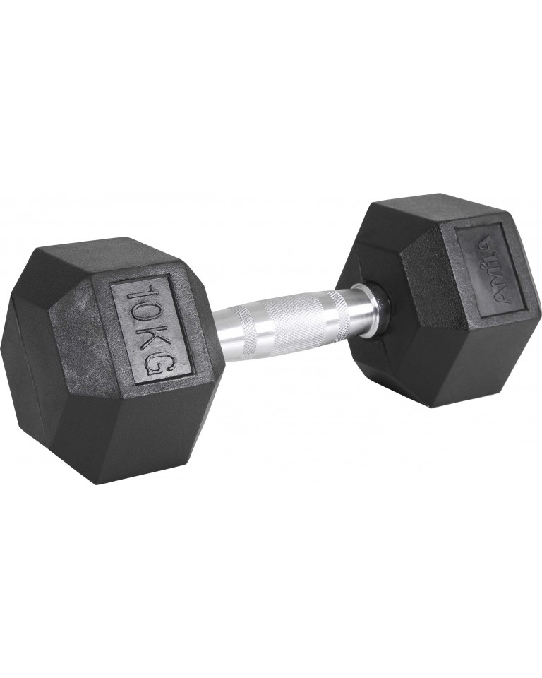 Αλτήρας Εξάγωνος Rubber Cover Class A - 10,0Kg Amila 84539