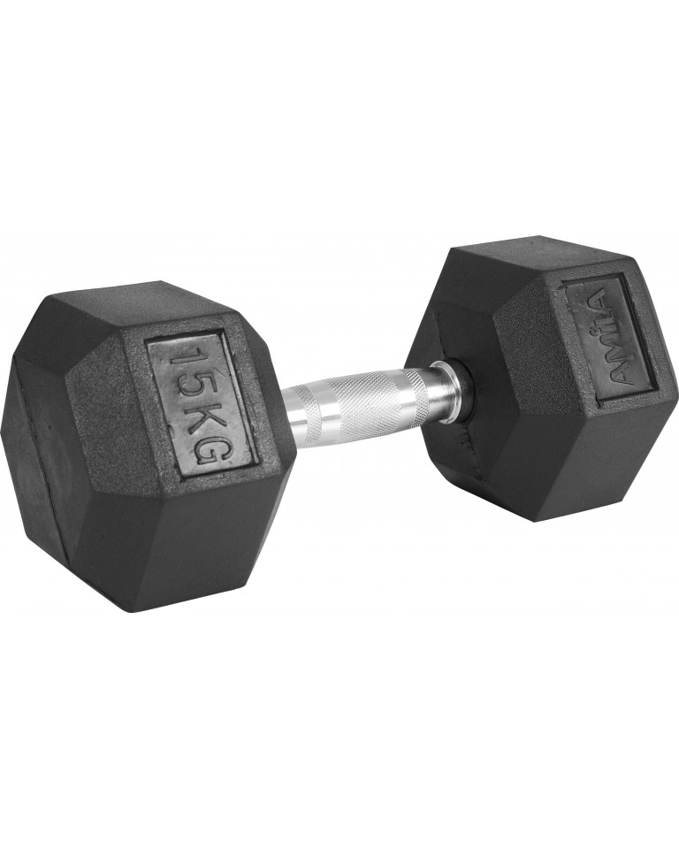 Αλτήρας Εξάγωνος Rubber Cover Class A - 15,0Kg Amila 84541