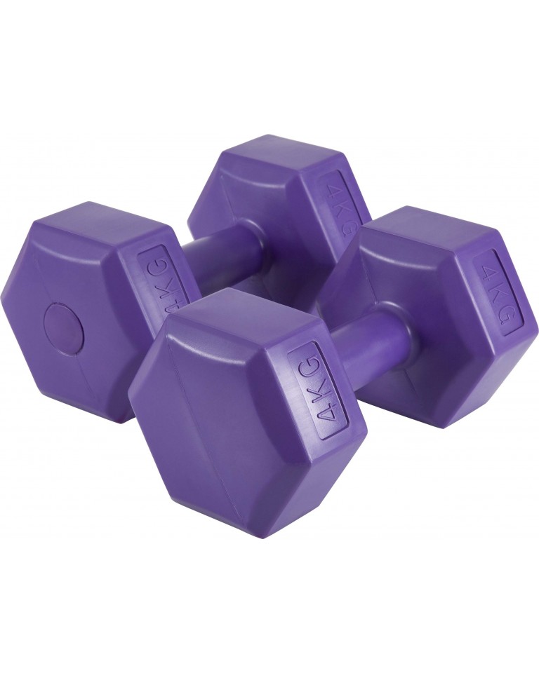 Αλτήρας Εξάγωνος Plastic Series 4,00Kg (Ζευγάρι) Amila 44535