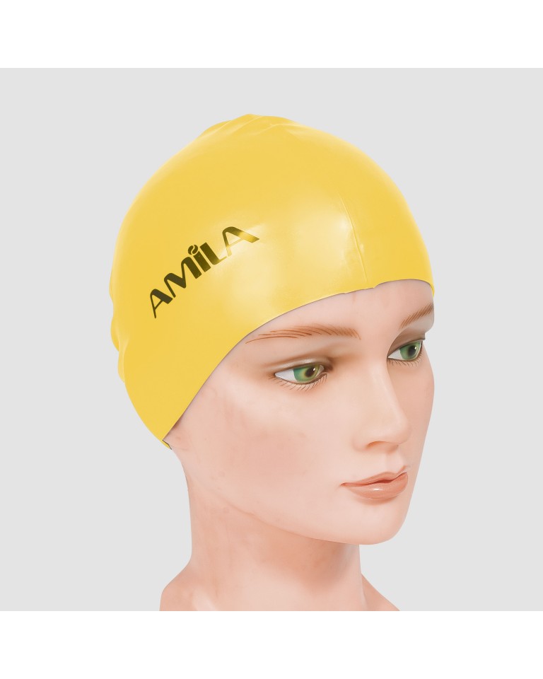 Σκουφάκι Κολύμβησης Amila Basic Κίτρινο 47015