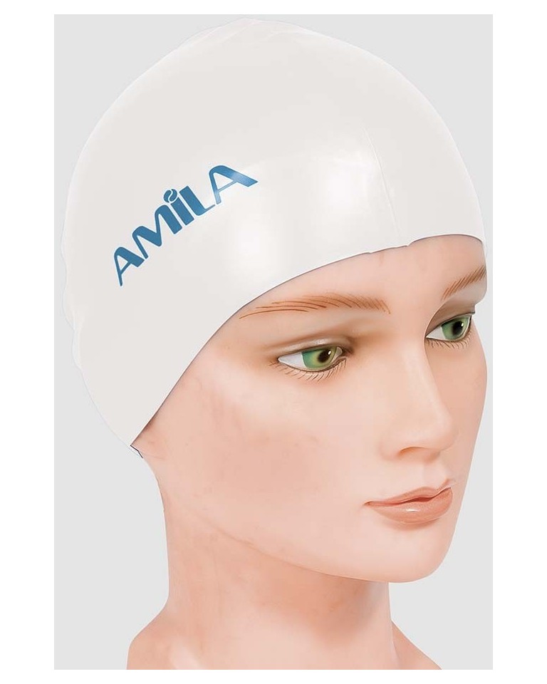 Σκουφάκι Κολύμβησης Amila Basic Λευκό 47000