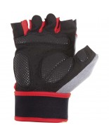 Γάντια Άρσης Βαρών Amila Amara PU Μαύρο/Κόκκινο/Γκρι M 8330502