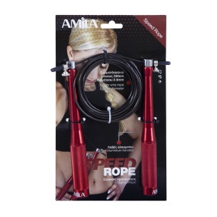 Σχοινάκι γυμναστικής Speed Rope Αλουμινένιο Amila 44051