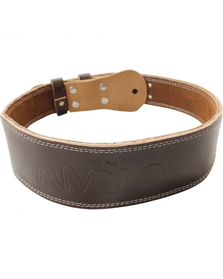 Ζώνη Άρσης Βαρών Amila Δερμάτινη Καφέ A Quality M 94902