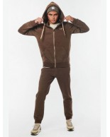 Ανδρικό Μπουφάν με Κουκούλα Body Action Men Hooded Sweat Jacket 073214-06B  Dark Brown