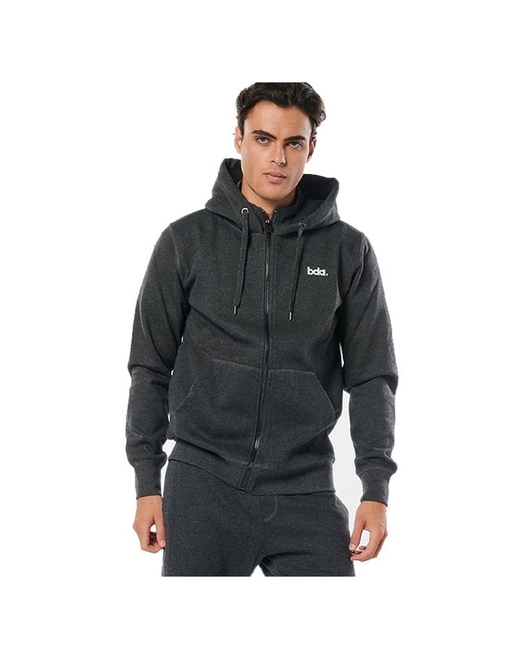 Ανδρικό Μπουφάν με Κουκούλα Body Action Men Hooded Sweat Jacket 073214-03G Granite
