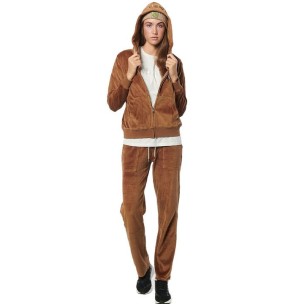 Γυναικείο Παντελόνι Φόρμας Body Action Women Basic Velour Pants 021231-06 Brown