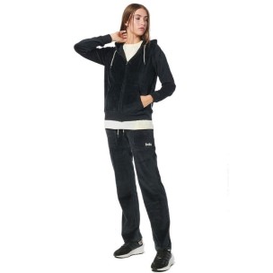 Γυναικεία Ζακέτα με Κουκούλα Body Action Women Velour Hoodie Jacket 071222-01 Black