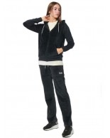 Γυναικεία Ζακέτα με Κουκούλα Body Action Women Velour Hoodie Jacket 071222-01 Black