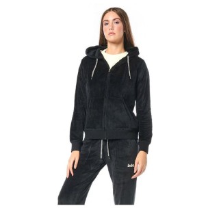 Γυναικεία Ζακέτα με Κουκούλα Body Action Women Velour Hoodie Jacket 071222-01 Black