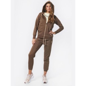 Γυναικεία Ζακέτα με Κουκούλα Body Action Women Full Zip Hoodie 071227-06B   D.Brown