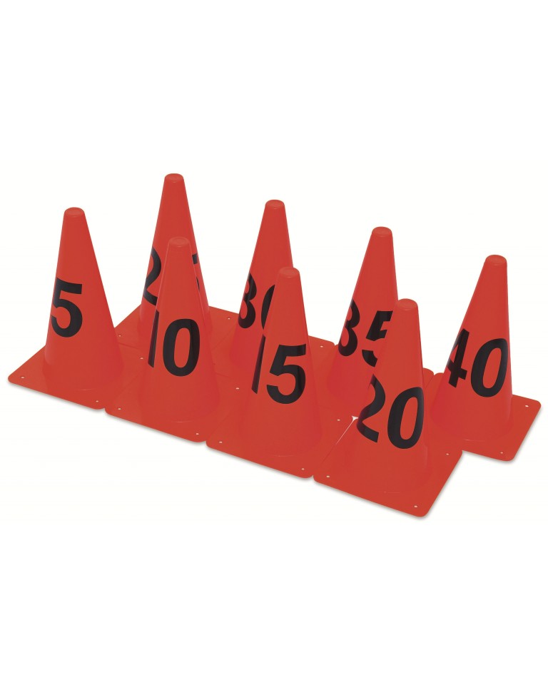 Κώνοι με Νούμερα Σετ 8τμχ Κόκκινοι Amila Kids 99304