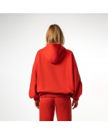 Γυναικείο Φούτερ με Κουκούλα Be Nation Semi Long Antifit Hoodie L.Red 06102202 5A