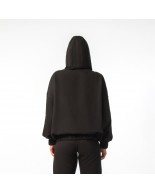 Γυναικείο Φούτερ με Κουκούλα Be Nation Semi Long Antifit Hoodie Black 06102202 01