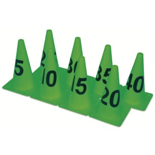 Κώνοι με Νούμερα Σετ 8τμχ Πράσινοι Amila 99306