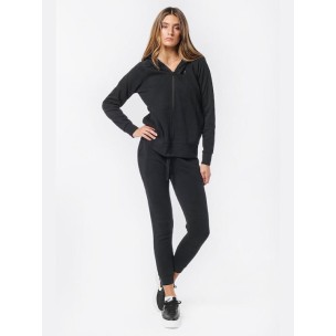 Γυναικεία Φούτερ Ζακέτα με Κουκούλα Body Action Basic Women Jacket 071233-01 Black