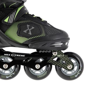 Αυξομειούμενα Πατίνια Roller Nils Extreme In-Line Skates Μαύρο/Πράσινο NA 9080 (Size 31-34)