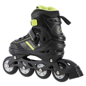 Αυξομειούμενα Roller Nils Extreme In-Line Skates/Hockey Ice Skates 2 σε 1 Μαύρο/Πράσινο NH18191 (Size 29-33)