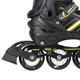 Αυξομειούμενα Roller Nils Extreme In-Line Skates/Hockey Ice Skates 2 σε 1 Μαύρο/Πράσινο NH18191 (Size 29-33)